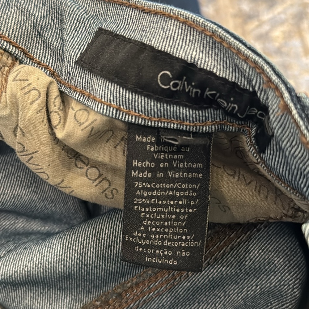 Calvin Klein shape wear dark blue boot cut jeans size 10 - Picture 7 of 9